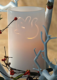 6 Inch White Flying Ghost Flameless Candle